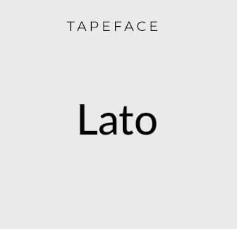 rodzaj czcionki - słowo Lato napisane fontem Lato