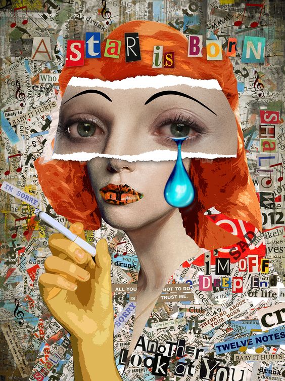 trendy w grafice 2024, collage
