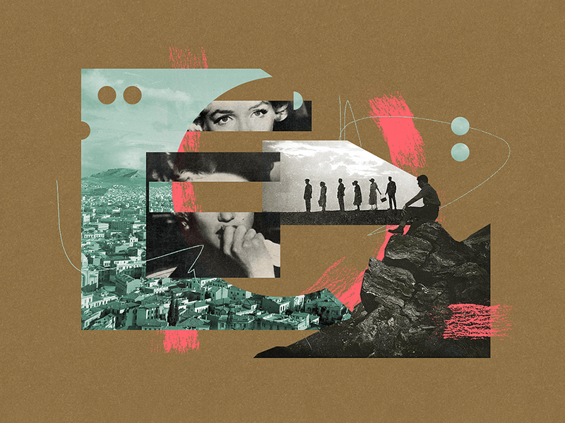 trendy w grafice 2024, collage