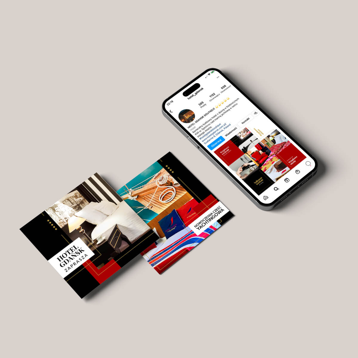 hotel gdansk social media Hotel Gdańsk projekty grafik do mediów społecznościowych