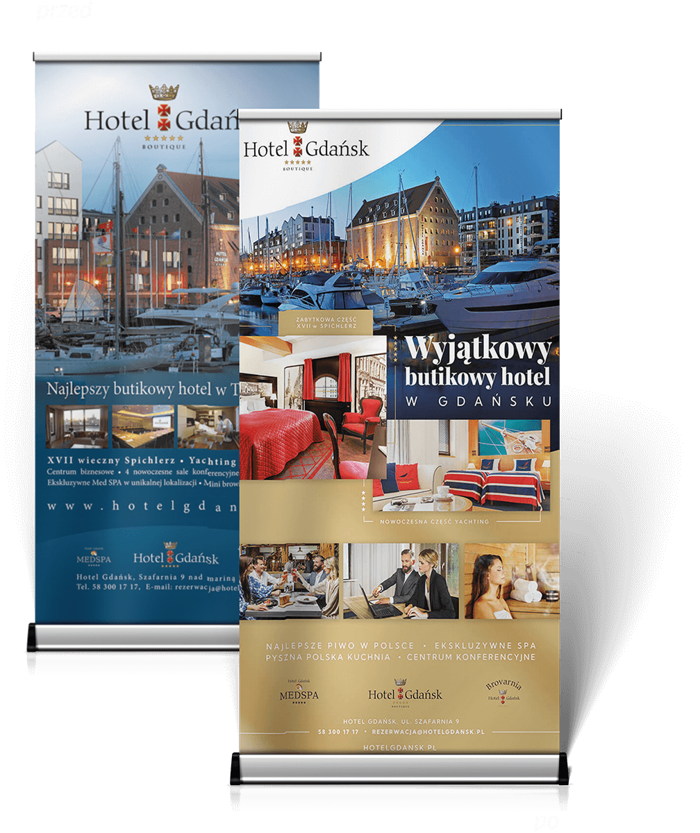 rollupy Hotel Gdańsk rollup projekt przed