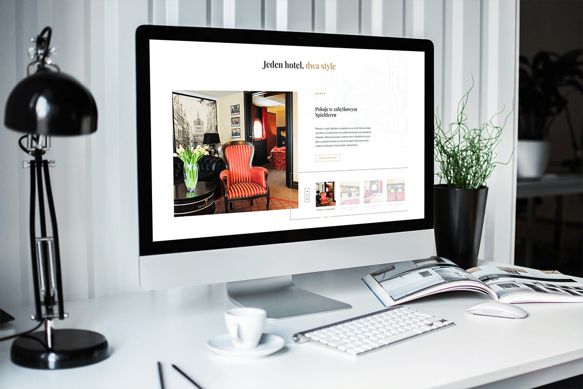 jAQHKS3k0 kopia Hotel Gdańsk widok strony głównej na monitorze komputera