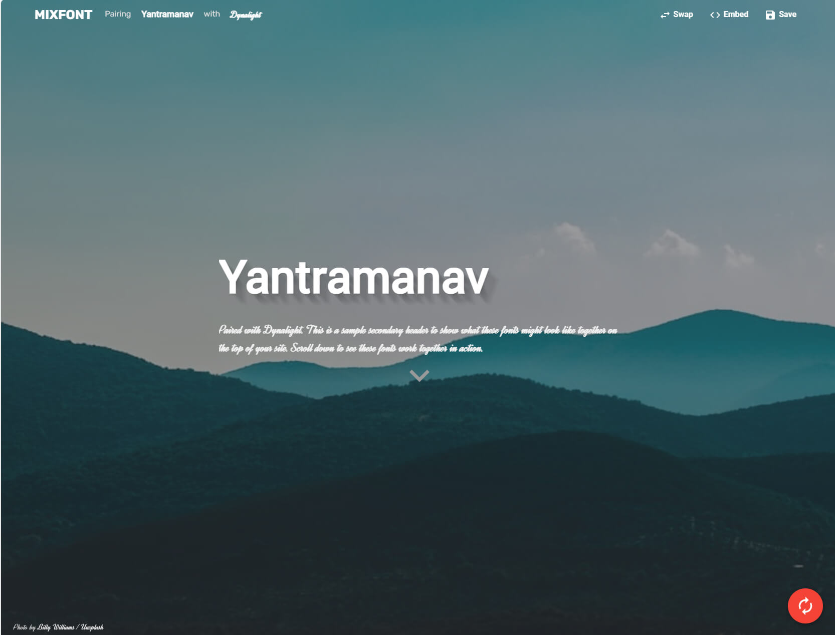 parowanie fontow mixfont print screen strony mixfont