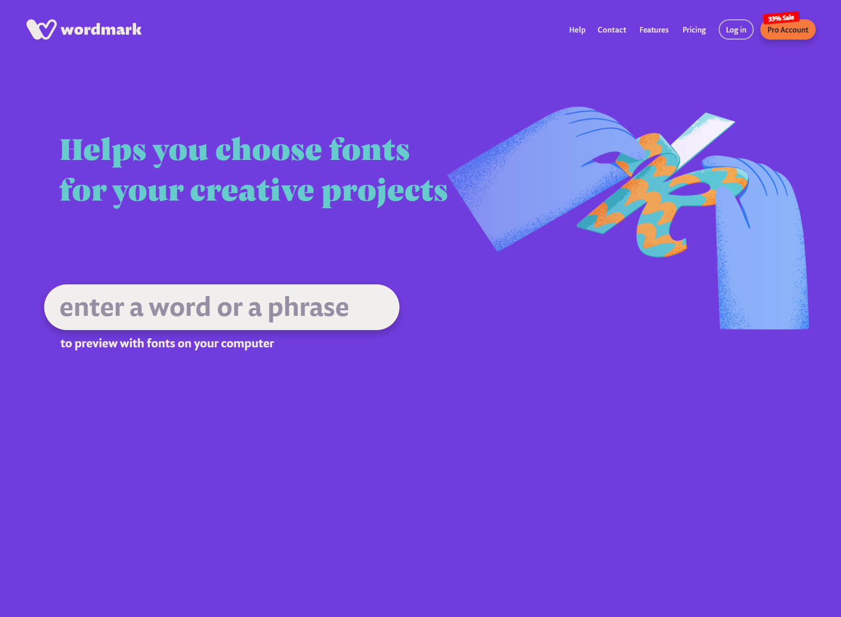 parowanie fontow wordmark print screen strony fontsmate