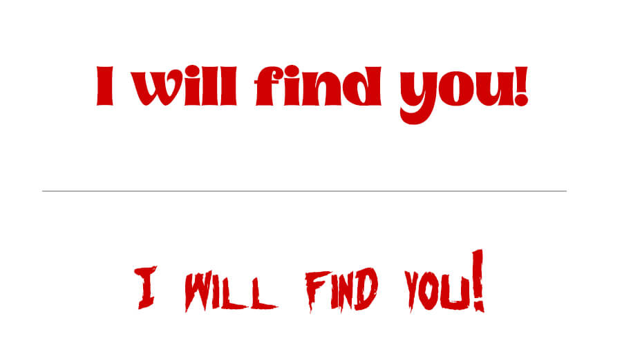 wizerunek firmy - przykład użycia różnych fontów w tym samym tekście