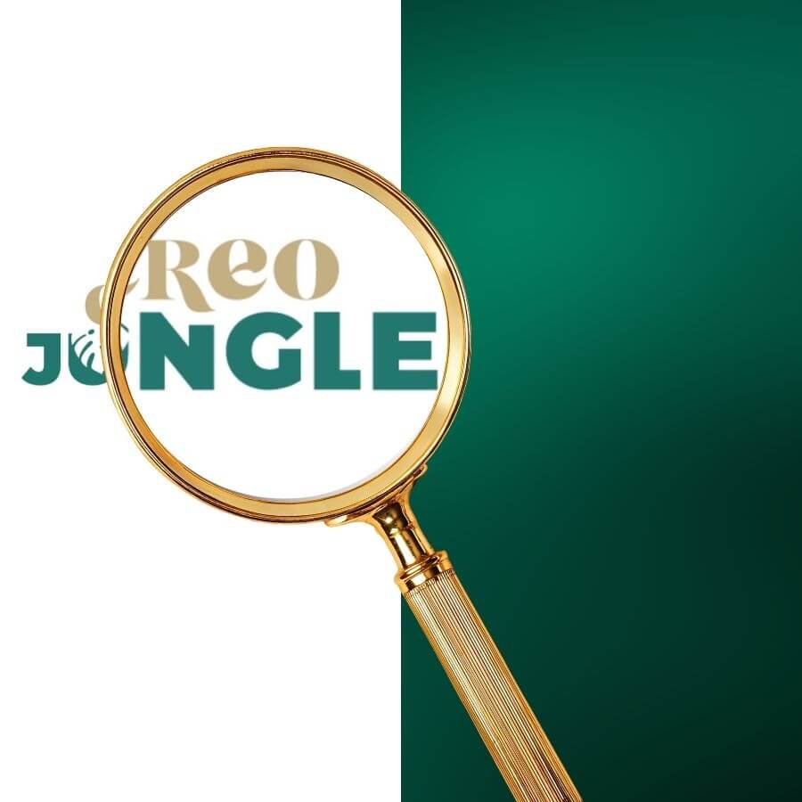 wizerunkowy alfabet marki A jak audyt lupa lupa powiększająca logo CreoJungle. Wizerunkowy Alfabet Marki - A jak Audyt